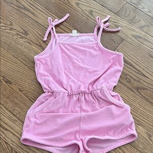 Crewcuts pink Kids Teri cloth romper